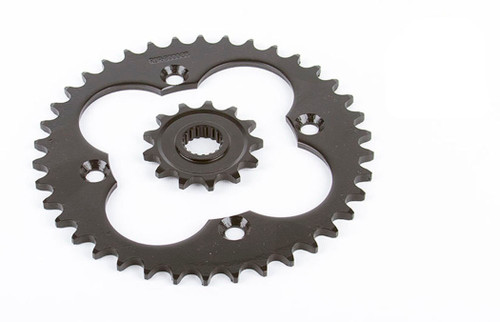 2004 - 2005 Honda Sportrax TRX450R 13 Tooth Front & 38 Tooth Rear Black Sprocket