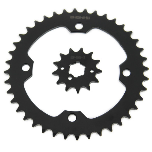 87-1988 Yamaha YFM350 350 Warrior 13 Tooth Front & 40 Tooth Rear Black Sprocket