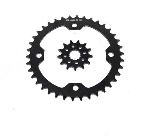 Black Sprocket set for Yamaha YFZ450 2004 - 2008 13 Tooth Front & 38 Tooth Rear