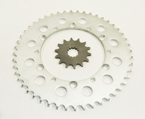 2004 - 2007 Kawasaki KLX300 14 Tooth Front & 48 Tooth Rear Silver Sprocket