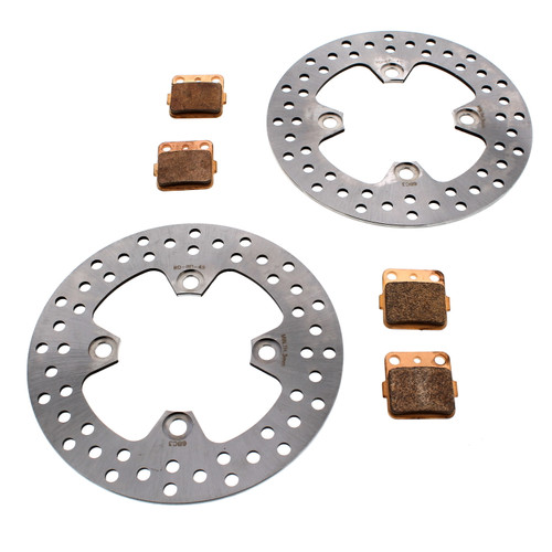 Brake Rotors and Brake Pads fit Kawasaki Prairie 360 KVF360 2X4 2007-2009