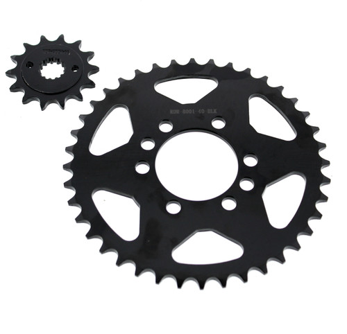 2003 - 2006 Kawasaki KFX400 400 14 Tooth Front and 40 Tooth Rear Black Sprocket
