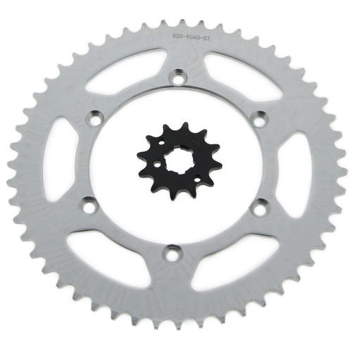 Kawasaki 95-06 KDX200 / 97-05 KDX220 12 Tooth Front and 51 Tooth Rear Sprocket