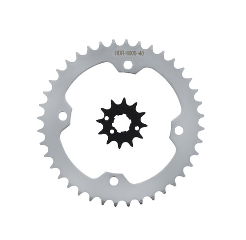 Sprockets for Yamaha Raptor 350 YFM350 2007 - 2009 Front 12T & Rear 40T Silver