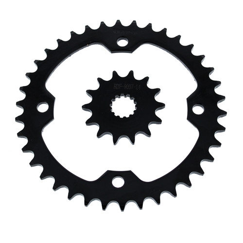 2007 2008 Yamaha YFZ450SE YFZ450 14 Tooth Front and 38 Tooth Rear Black Sprocket