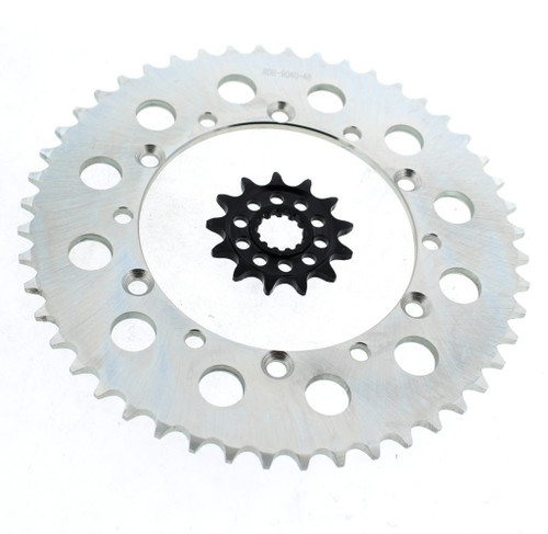 13T Front & 48T Rear Silver Sprocket for Kawasaki KX450F 2006-14 by Race-Driven