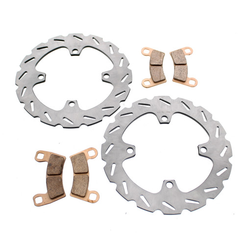 Rear RipTide Brake Rotors & Brake Pads fit Polaris Ranger Crew 570 2022