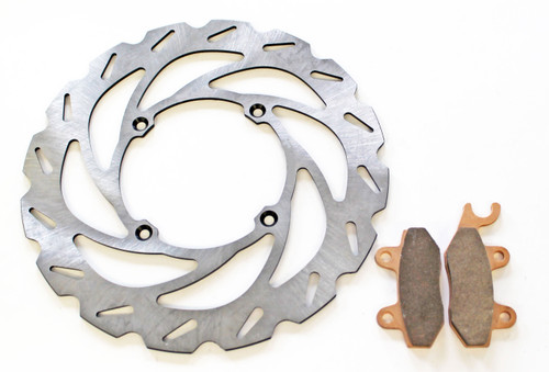 Brake Rotor & Brake Pads for Kawasaki KDX200 1993 1994 Front RipTide Disc & Pads