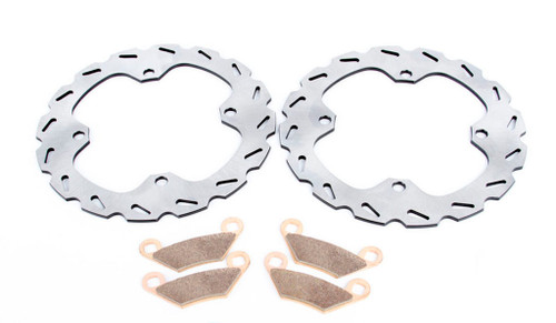 RipTide Front Brake Rotors & Brake Pads 2010-2014 Polaris Sportsman 550 Touring