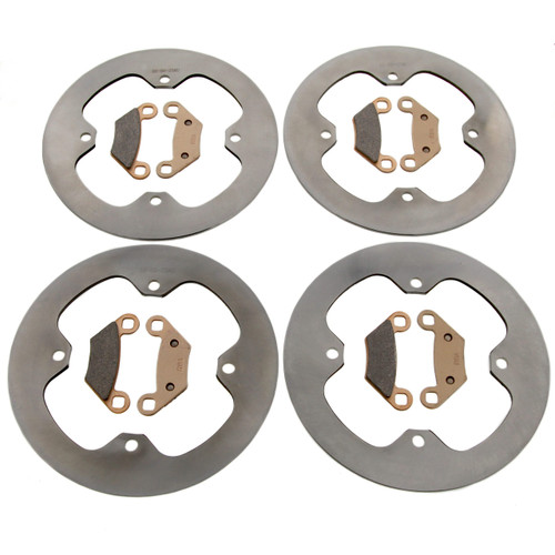 2012-2013 Polaris 550 Sportsman X2 Front & Rear MudRat Brake Rotors & Brake Pads