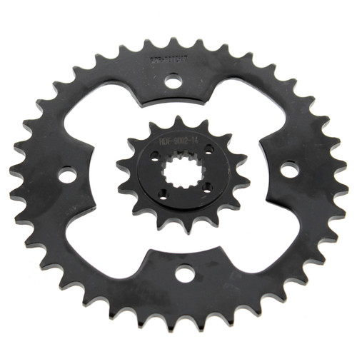 Sprockets for Polaris Predator 500 2005 - 2007 14T Front and 37T Rear Black