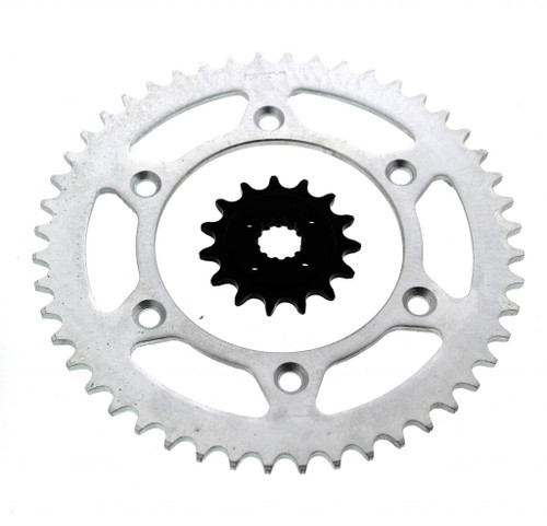 1993-2013 Honda XR650L XR650L 15 Tooth Front and 48 Tooth Rear Silver Sprocket