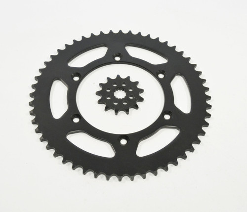 Sprockets for Yamaha YZ125 1999 - 2004 Front 13 Tooth and Rear 52 Tooth Black