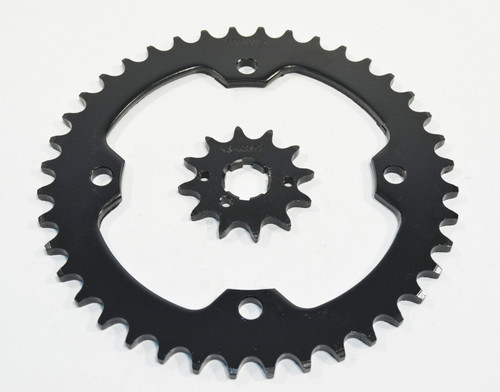2007 - 2009 Yamaha Raptor YFM350 12 Tooth Front & 40 Tooth Rear Black Sprocket