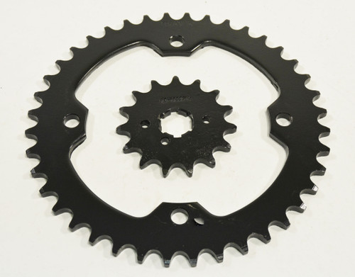 2004 - 2006 Yamaha Raptor YFM350 15 Tooth Front & 40 Tooth Rear Black Sprocket