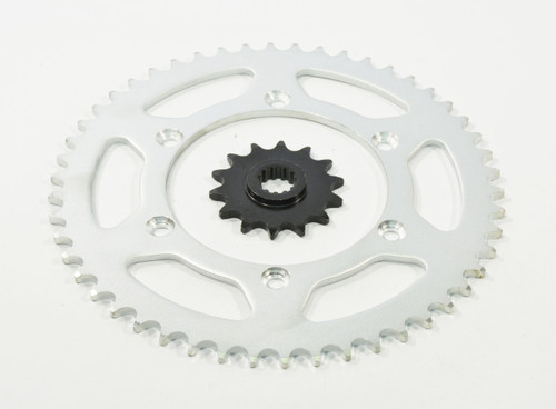 Sprocket set for Kawasaki KLX400 400 2003 14 Tooth Front & 50 Tooth Rear Silver