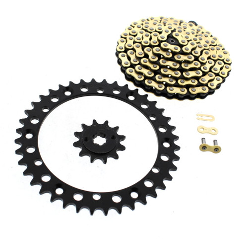 CZ Gold MX Chain & Black Sprocket 12/40 520-92L for 2004-2006 Yamaha 200 Blaster