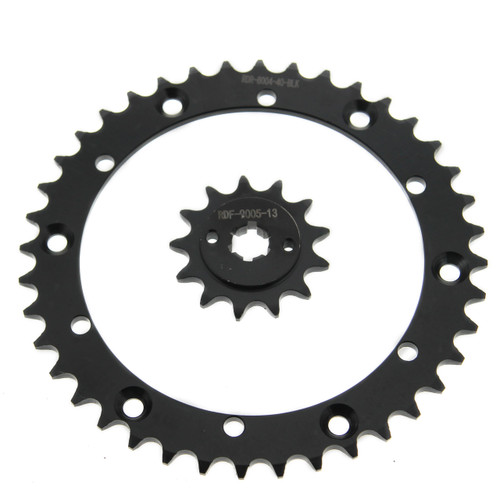 1991-1993 Yamaha YFS 200 Blaster 13 Tooth Front and 40 Tooth Rear Black Sprocket