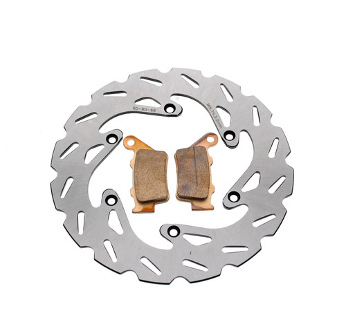 Rear RipTide Brake Rotor Discs and Brake Pads fits 1998 - 2001 KTM 380 MXC