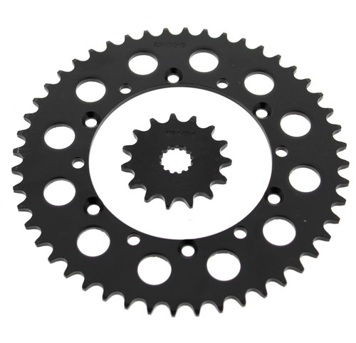 Sprockets for Kawasaki KLX300 2004 - 2007 Front 15 Tooth & Rear 48 Tooth Black