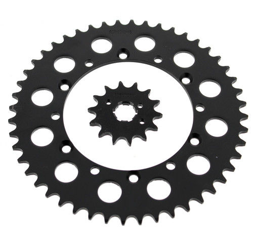 1997 1998 1999 Kawasaki KLX300 14 Tooth Front and 48 Tooth Rear Black Sprocket