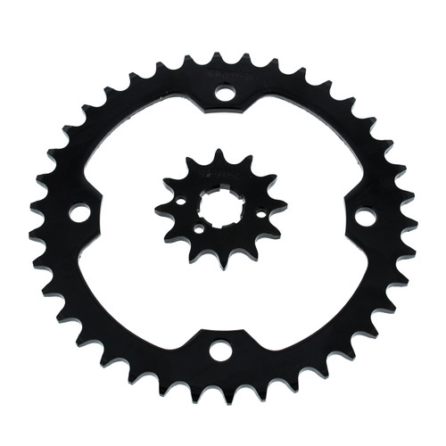 2010 - 2013 Yamaha Raptor YFM350 12 Tooth Front & 38 Tooth Rear Black Sprocket