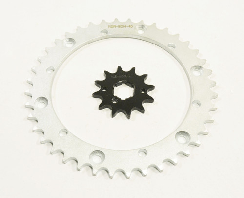 95-1997 Yamaha YFM350 350 Warrior 12 Tooth Front & 40 Tooth Rear Silver Sprocket
