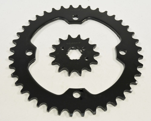 2007 - 2009 Yamaha Raptor YFM350 14 Tooth Front & 40 Tooth Rear Black Sprocket