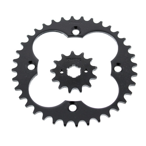 1990 1991 1992 Honda TRX250 X 250 13 Tooth Front & 36 Tooth Rear Silver Sprocket