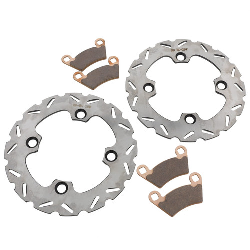 Rear RipTide Brake Rotors Discs & MudRat Brake Pads 2016 Polaris Ranger XP 570
