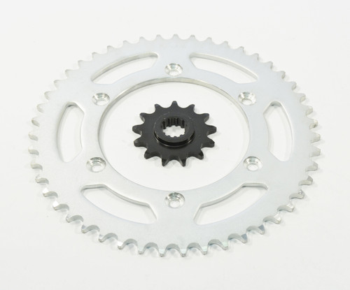 Sprockets for Kawasaki KLX400 400 2003 13 Tooth Front & 47 Tooth Rear Silver