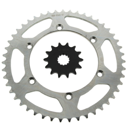 1999-2008 Kawasaki KX250 250 14 Tooth Front and 47 Tooth Rear Silver Sprocket