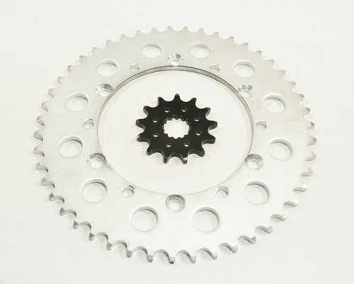 2003 Kawasaki KLX300 13 Tooth Front and 47 Tooth Rear Silver Sprocket
