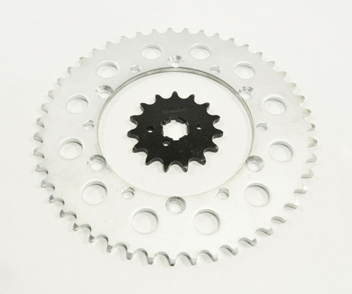2000 2001 2002 Kawasaki KLX300 15 Tooth Front and 47 Tooth Rear Silver Sprocket