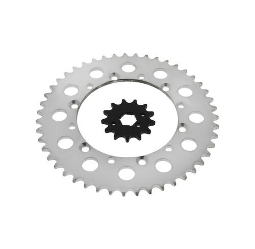 1990-1998 Kawasaki KX250 250 13 Tooth Front and 47 Tooth Rear Silver Sprocket