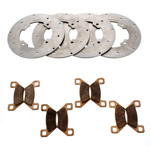 2014-2017 Arctic Cat Wildcat Trail 700 Front & Rear Brake Rotors & Brake Pads