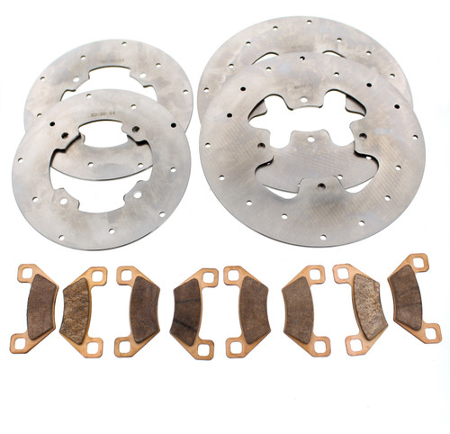 2013 2014 Arctic Cat Wildcat 1000 LTD Front and Rear Brake Rotors and Brake Pads