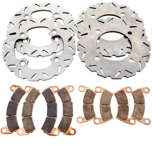 Brake Rotors & Pads fit Polaris RZR XP 4 Turbo 2017 - 2021 Front & Rear RipTide