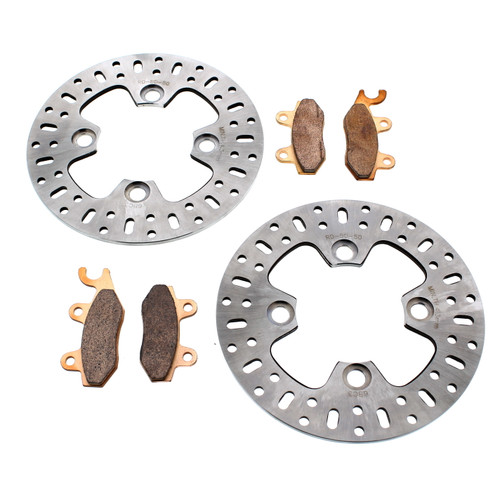 Front Brake Rotors & Brake Pads fits 2013 Kawasaki Teryx4 750 KRF750 4x4 EPS LE