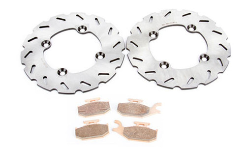 2007 2008 Can-Am Renegade 800 Front RipTide Brake Rotor Discs & Severe Duty Pads
