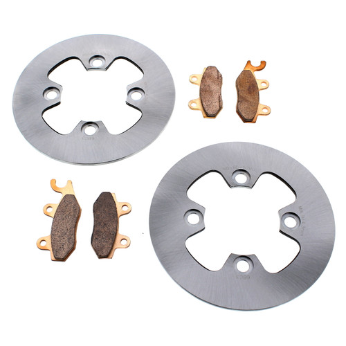 Brake Rotors & Brake Pads fit Kawasaki Teryx KRF800 LE 2014 - 2021 Front MudRat