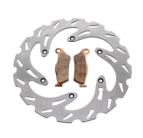 Front RipTide Brake Rotor Discs and Brake Pads fit KTM 500 XCF-W 2021 2022 2023