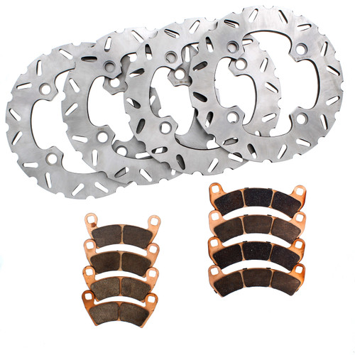 Front and Rear RipTide Rotors and Brake Pads 2016 Polaris RZR XP 4 Turbo