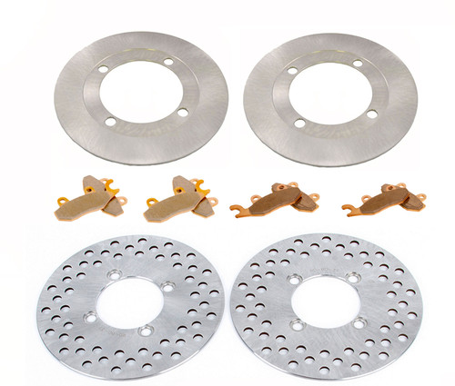 Brake Rotors Brake Pads Yamaha Rhino YXR700 08-09, 11-13 Front Rear Race-Driven
