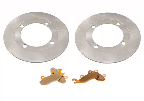 Brake Rotors & Brake Pads 2008 2009, 11-13 Yamaha Rhino YXR700 Rear Race-Driven