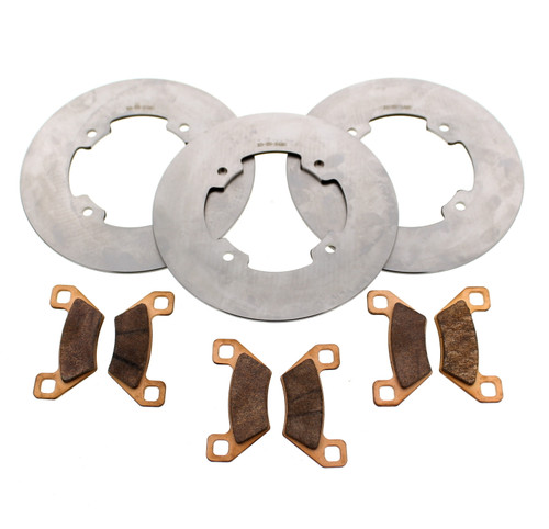 2012-2015 Arctic Cat 700 Diesel Front & Rear Brake MudRat Rotors and Brake Pads