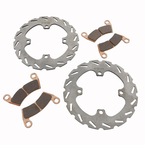 Rear RipTide Rotors & MudRat Brake Pads 2016 Polaris Ranger Crew XP 570-6 EPS