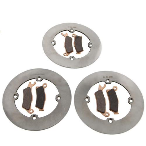 13 Can-Am Outlander Max XT-P 1000 Front & Rear MudRat Brake Rotors & Brake Pads