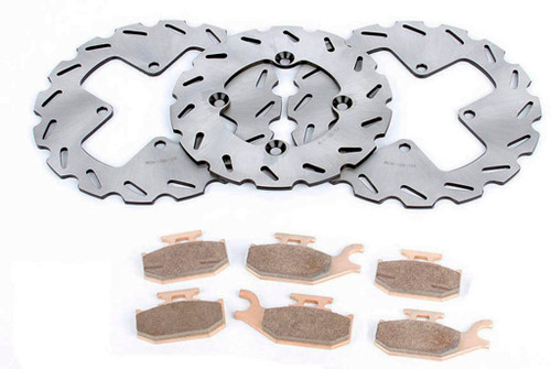 07-12 Can-Am Outlander Max 650 Front & Rear RipTide Brake Rotors & Brake Pads