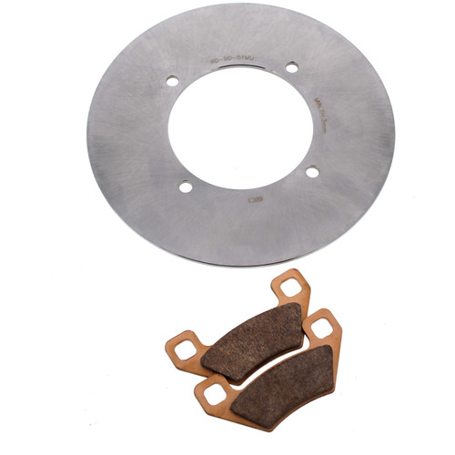 Brake Rotor & Brake Pads for Arctic Cat 300 4X4 2005 Rear MudRat Brake Disc
